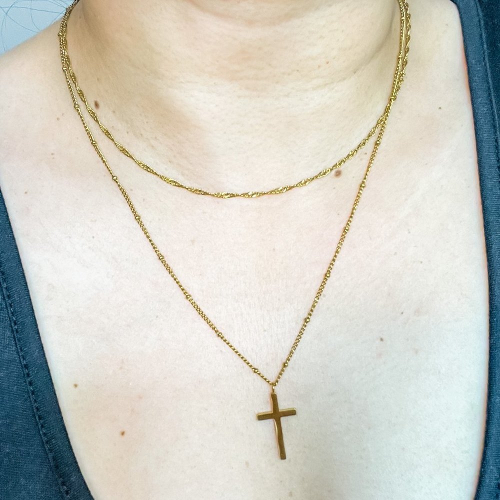 Layered Cross Necklace Women Cross Choker Necklace Faith Jewelry Cross Necklace - Picture 11 of 14
